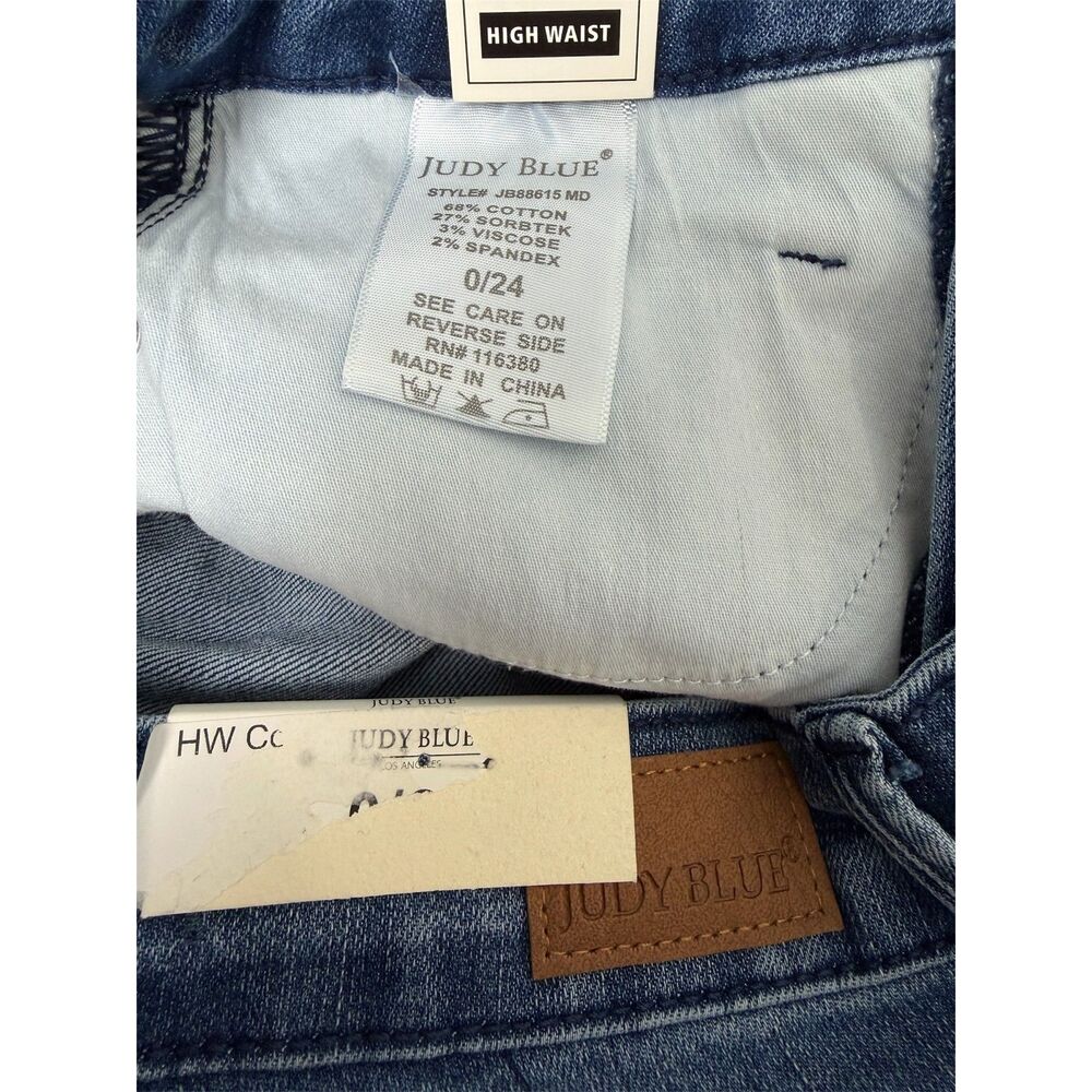 Judy Blue Women's Denim Jeans, Condition: New With Tags (NWT), size 0 - Picture 6 of 7